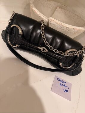 Gucci Horsebit leather clutch handbag